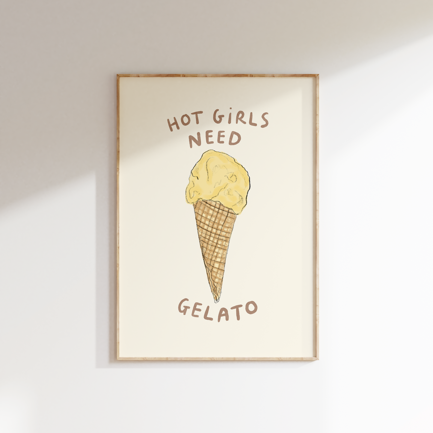 Hot Girls Need Gelato - Cone