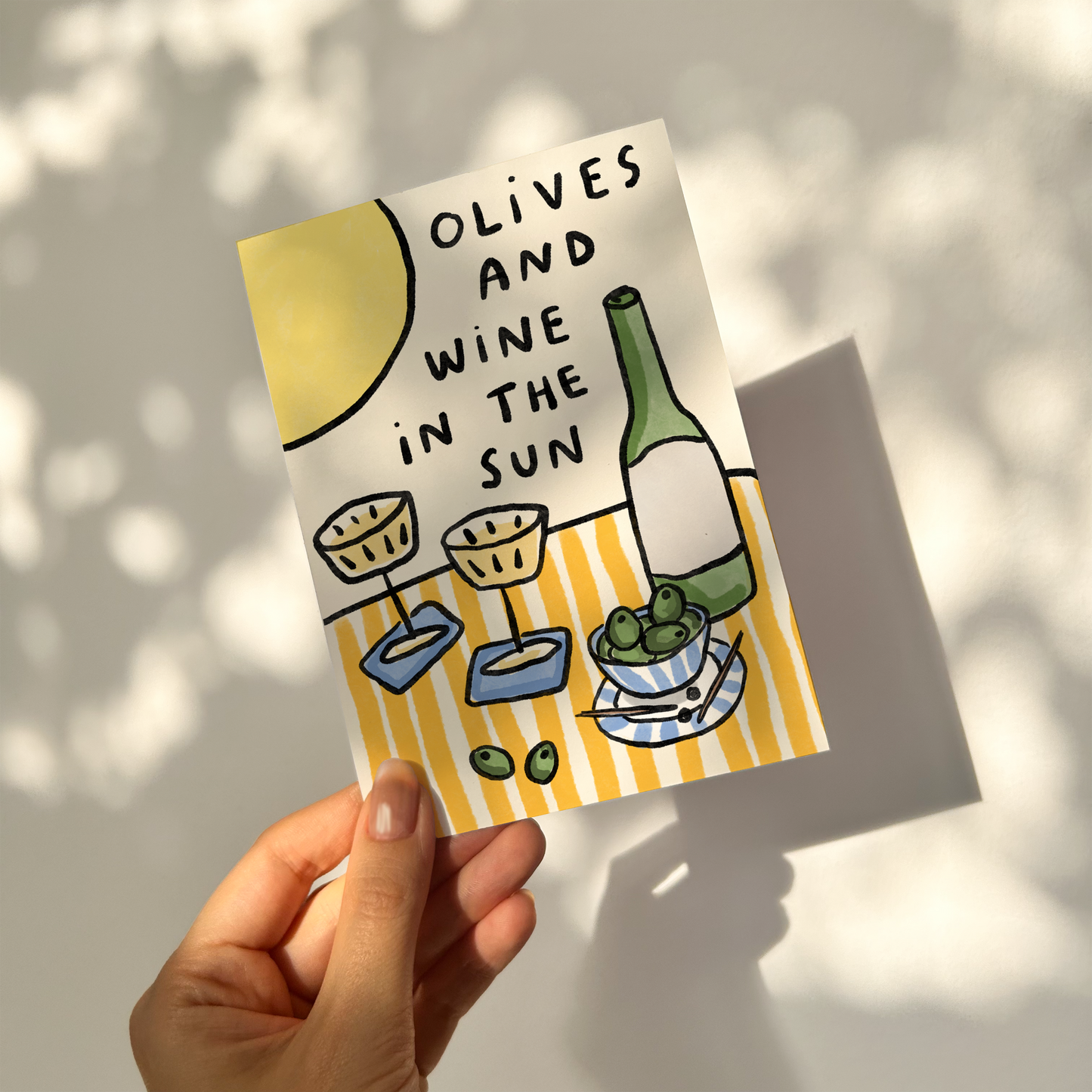 Olives and Wine In The Sun