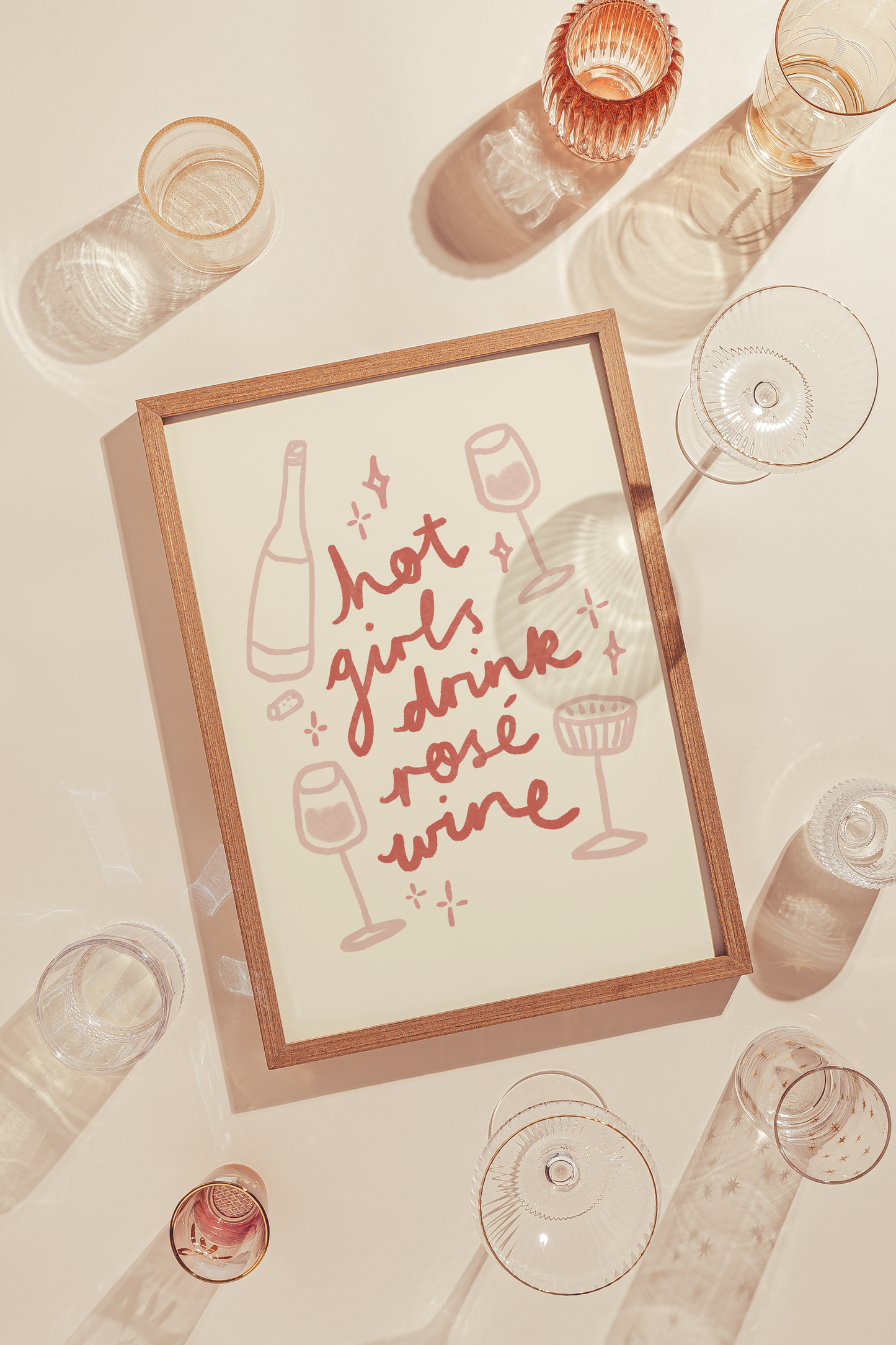 Hot Girls Drink Rose Wine