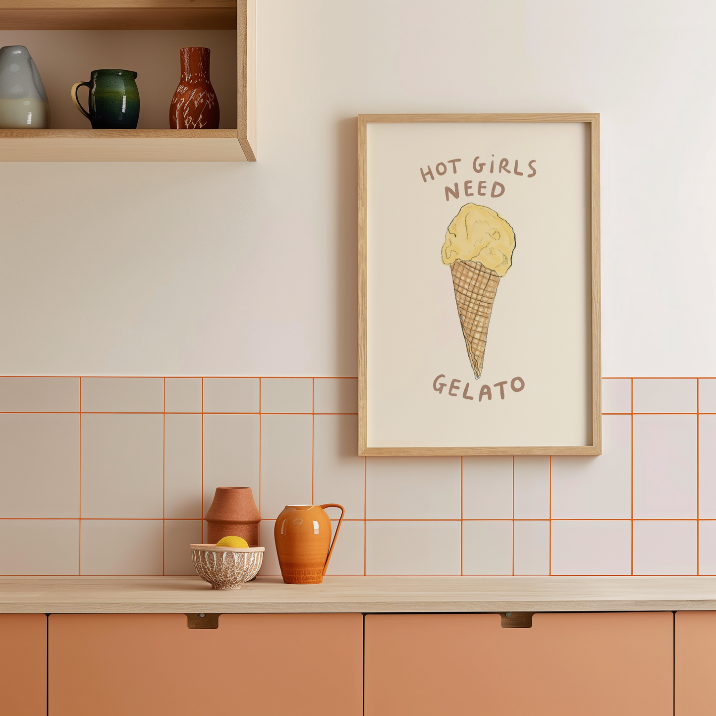 Hot Girls Need Gelato - Cone