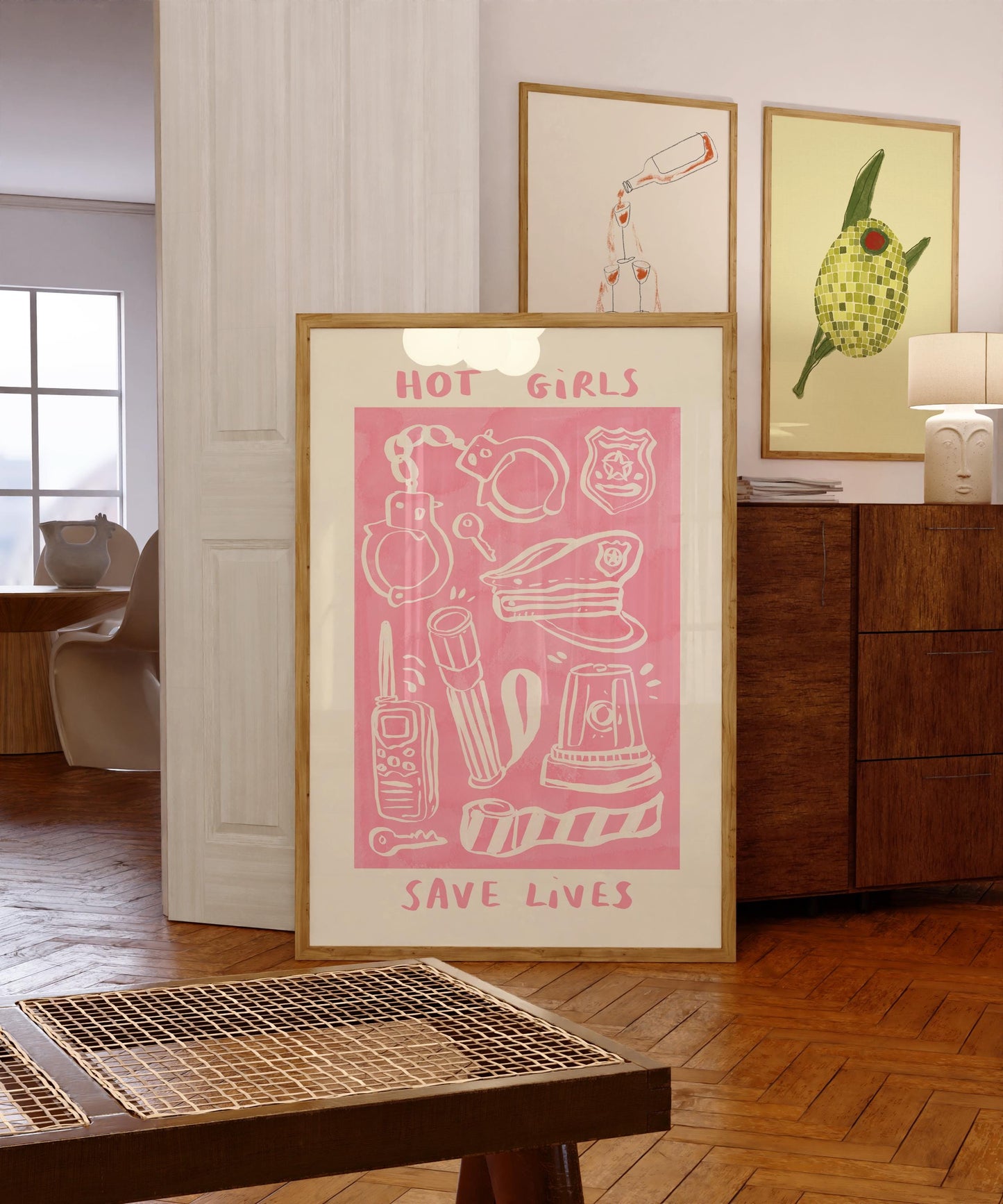 Hot Girls / Boys Save Lives Wall Print - Police