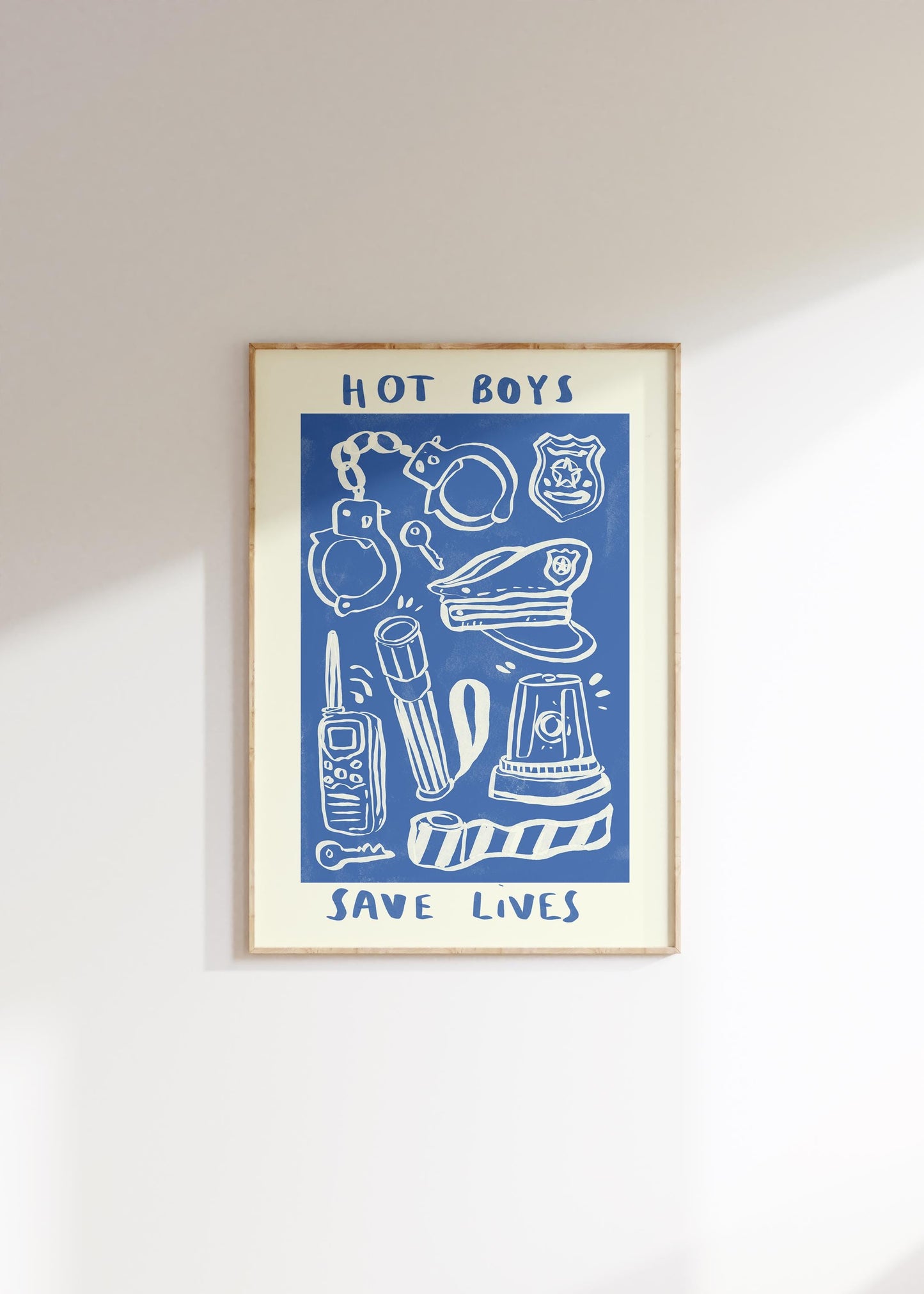 Hot Girls / Boys Save Lives Wall Print - Police