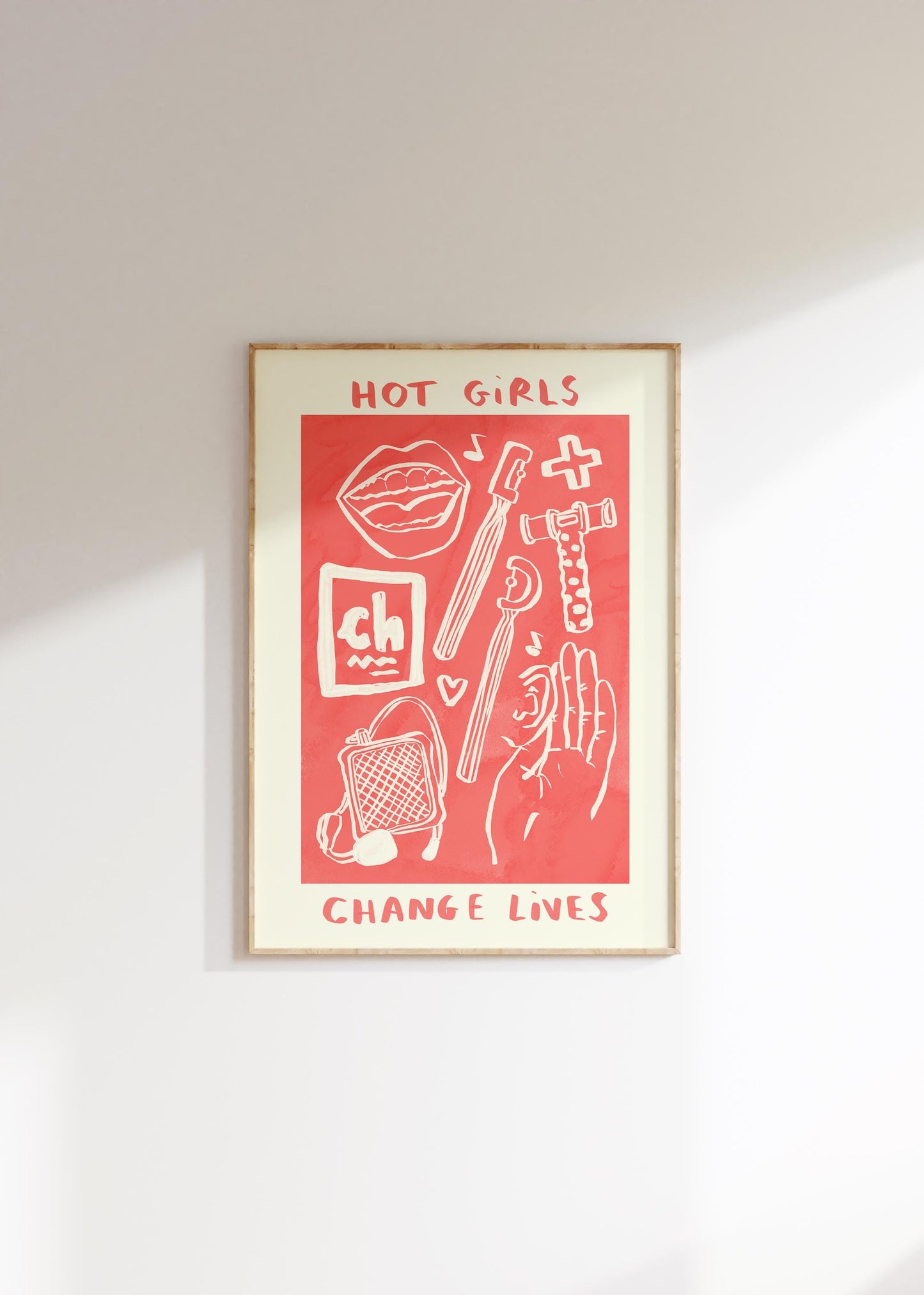 Hot Girls Save / Change Lives Wall Print - Speech and Language Therapy