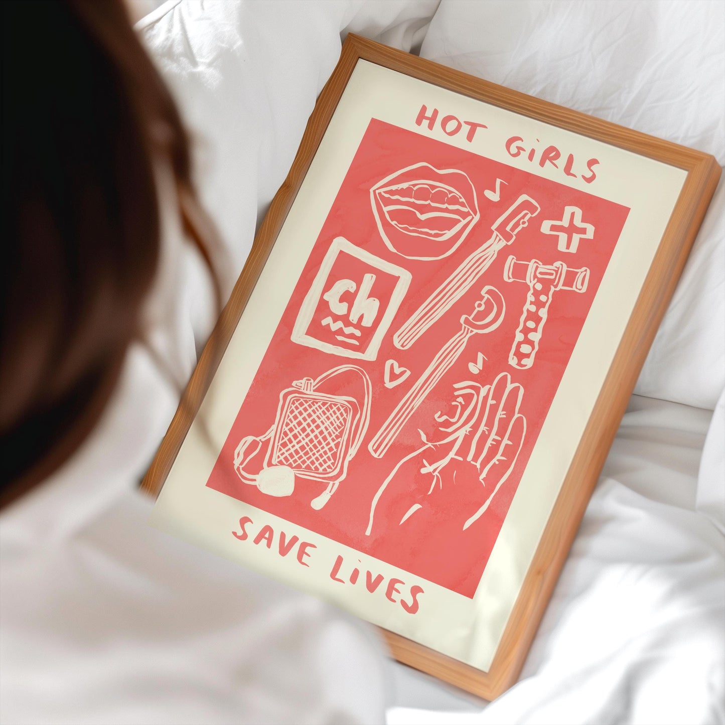 Hot Girls Save / Change Lives Wall Print - Speech and Language Therapy