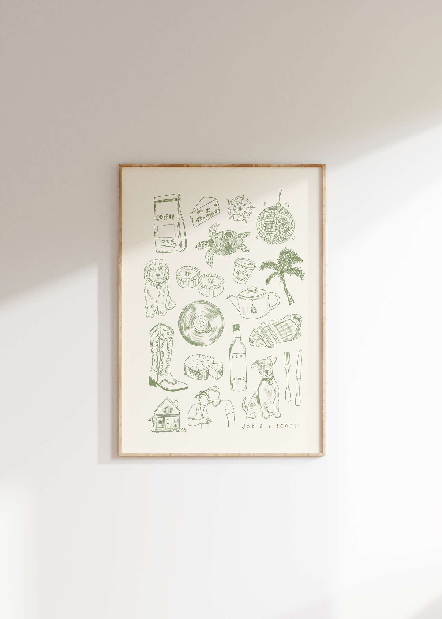 Custom "Favourite Things" Illustration