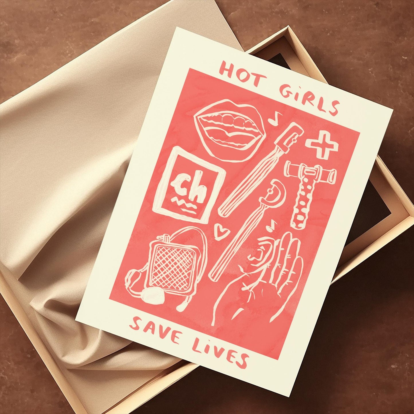 Hot Girls Save / Change Lives Wall Print - Speech and Language Therapy