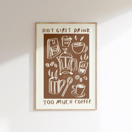 Hot Girls Drink Coffee