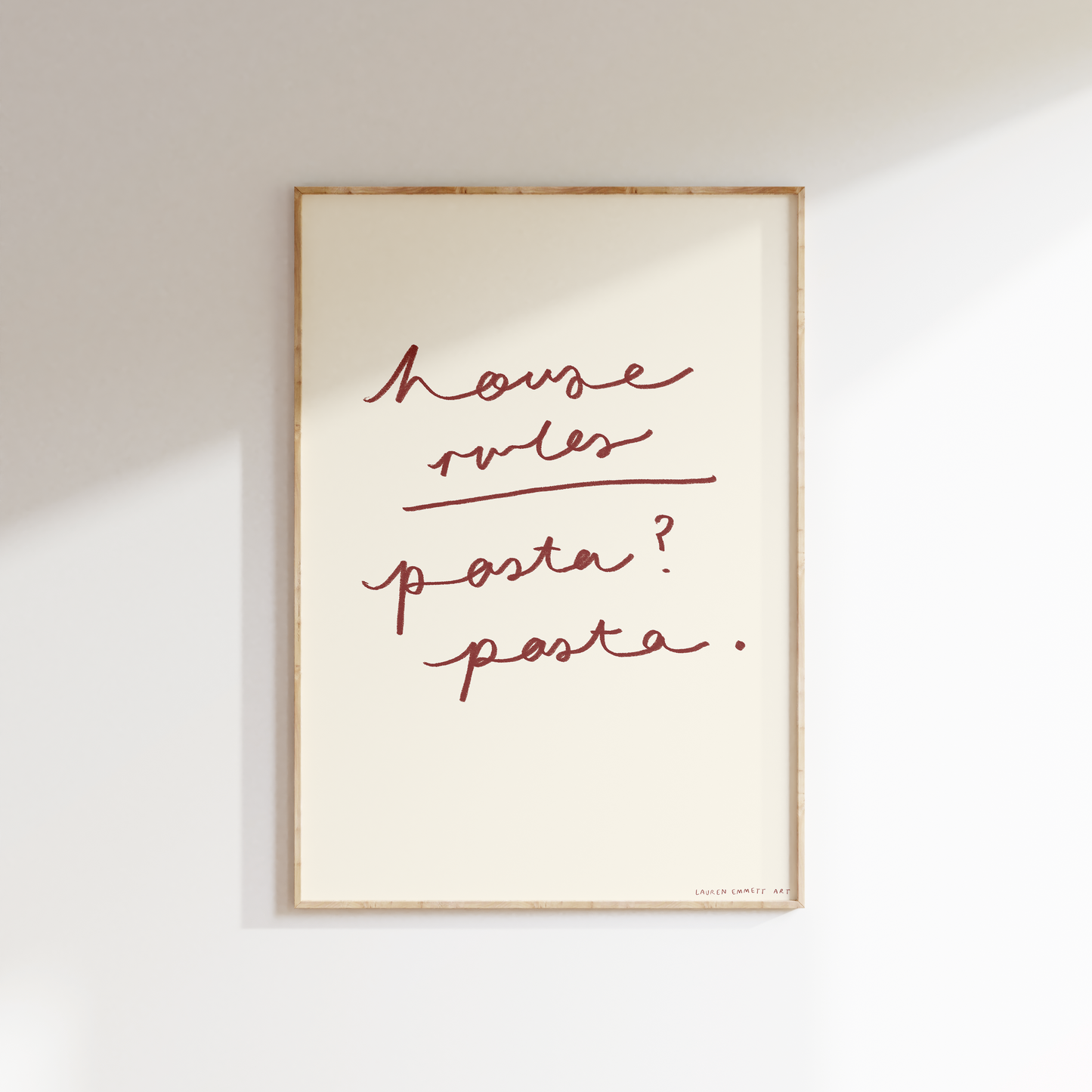 House Rules - Pasta? Pasta