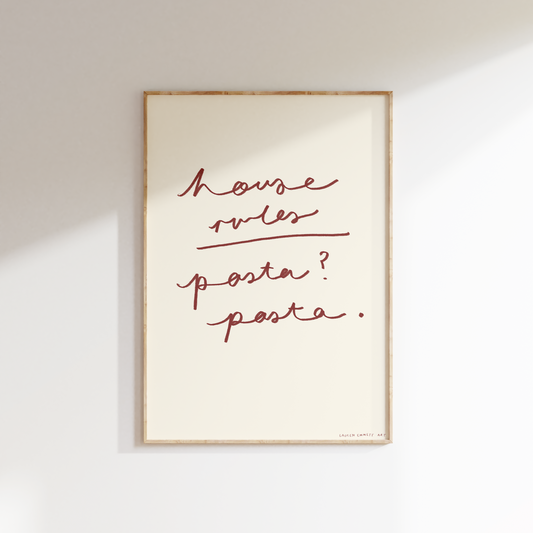 House Rules - Pasta? Pasta