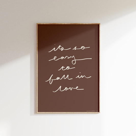 It's So Easy To Fall In Love